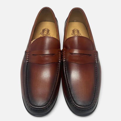 Marchmel | Mocassins Penny en Cuir pour Homme – Élégance Noire à Enfiler pour le Bureau & les Occasions