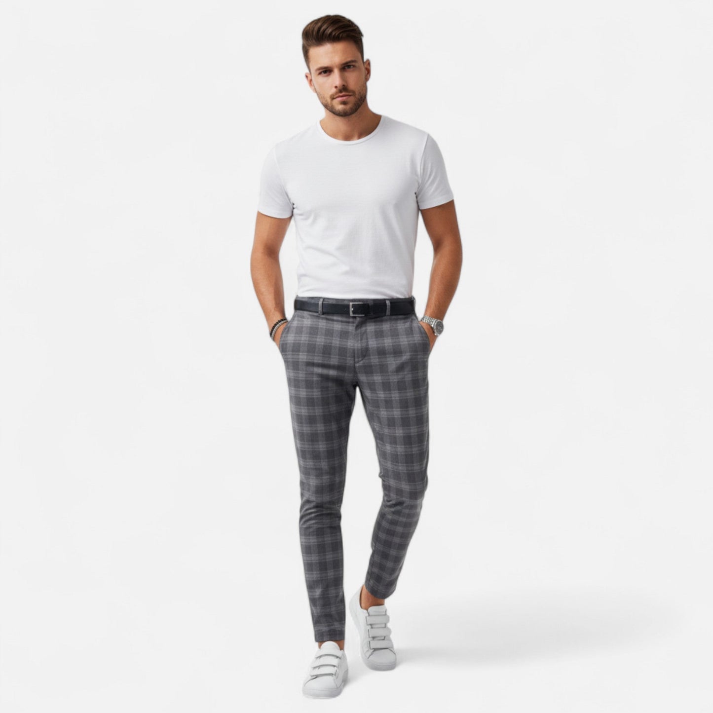 Marchmel | Pantalon Chino Homme à Carreaux Élégance Premium