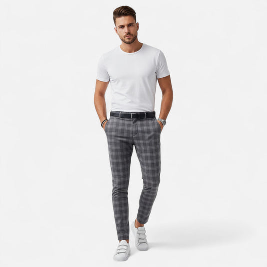 Marchmel | Pantalon Chino Homme à Carreaux Élégance Premium