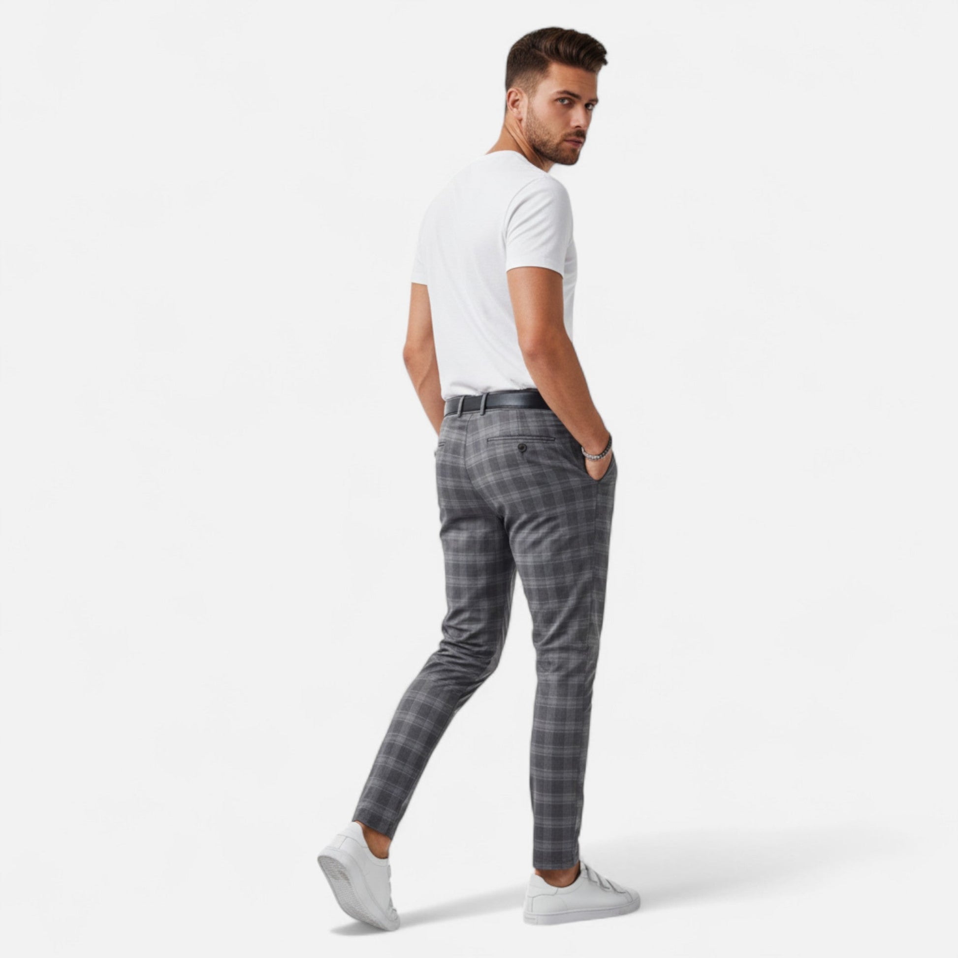 Marchmel | Pantalon Chino Homme à Carreaux Élégance Premium