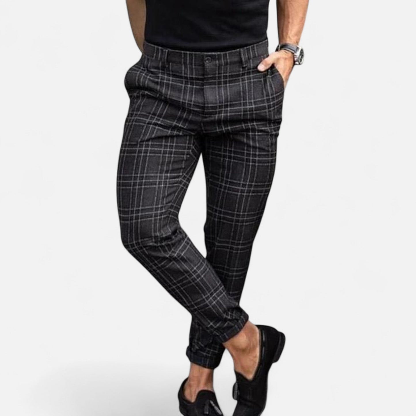 Marchmel | Pantalon Chino Homme à Carreaux Élégance Premium
