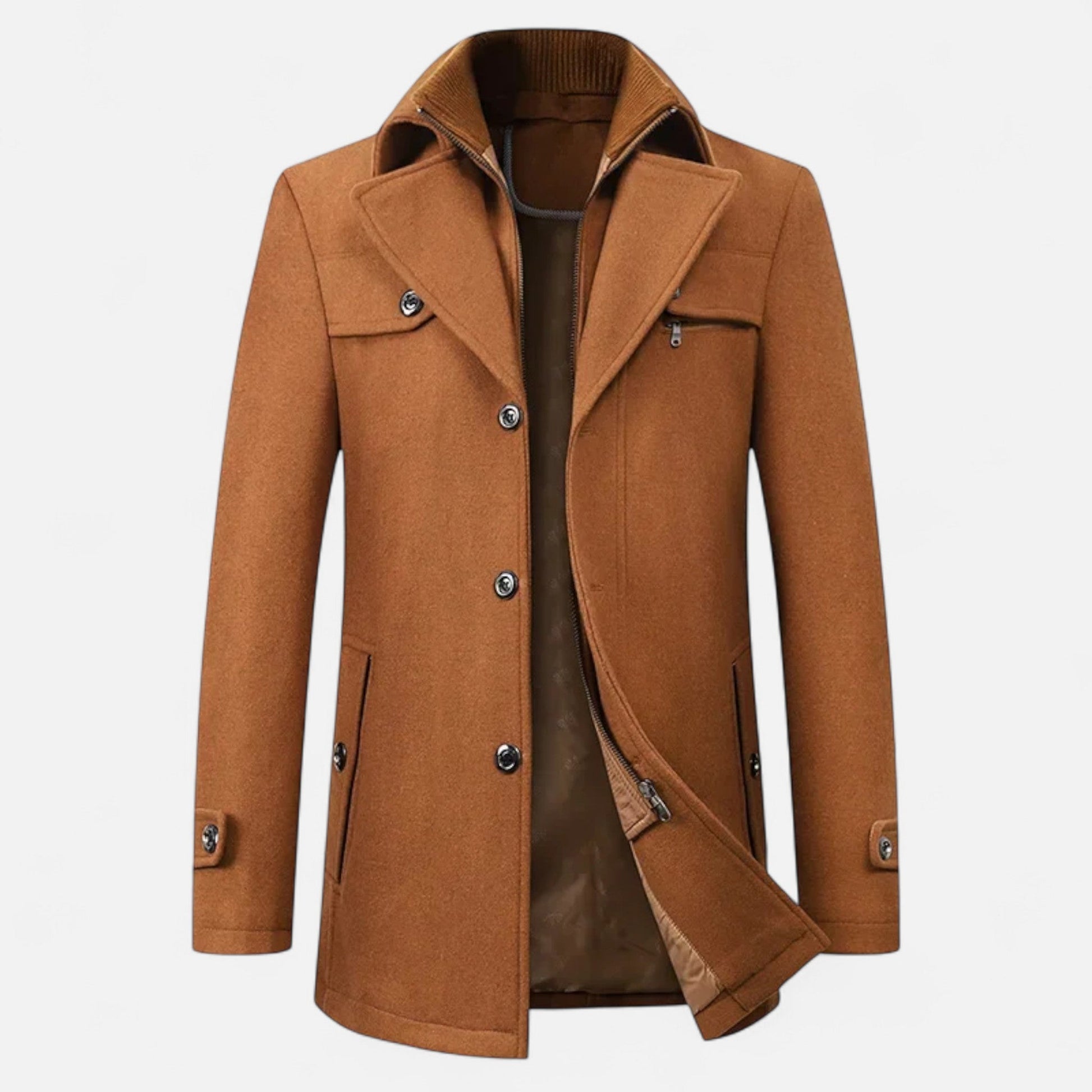 Marchmel | Trench Homme Laine Col Double Zippé