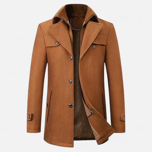 Marchmel | Trench Homme Laine Col Double Zippé