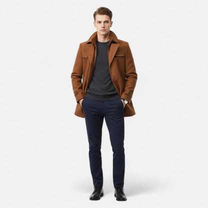 Marchmel | Trench Homme Laine Col Double Zippé