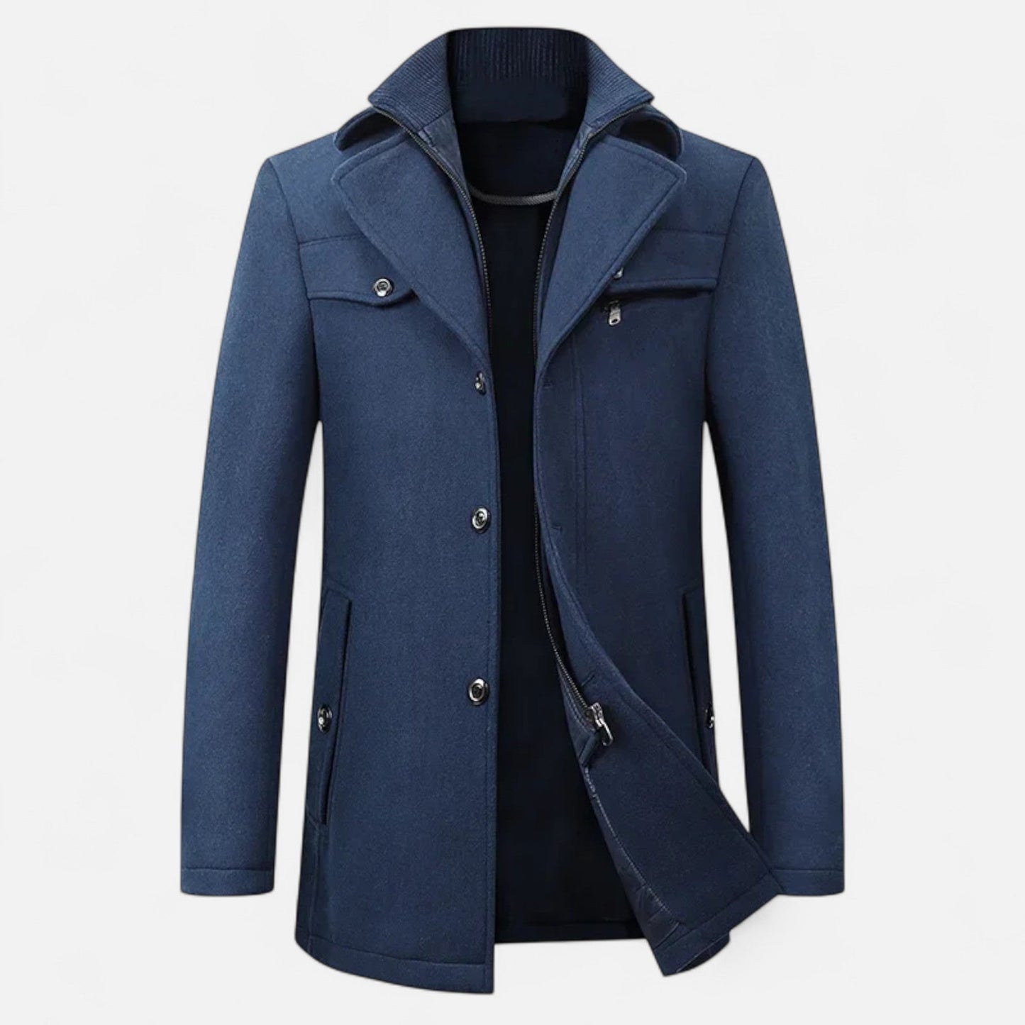 Marchmel | Trench Homme Laine Col Double Zippé