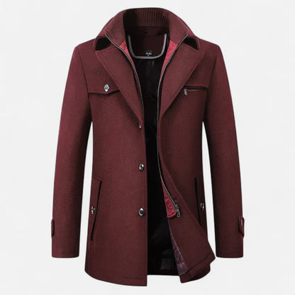 Marchmel | Trench Homme Laine Col Double Zippé