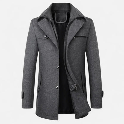 Marchmel | Trench Homme Laine Col Double Zippé
