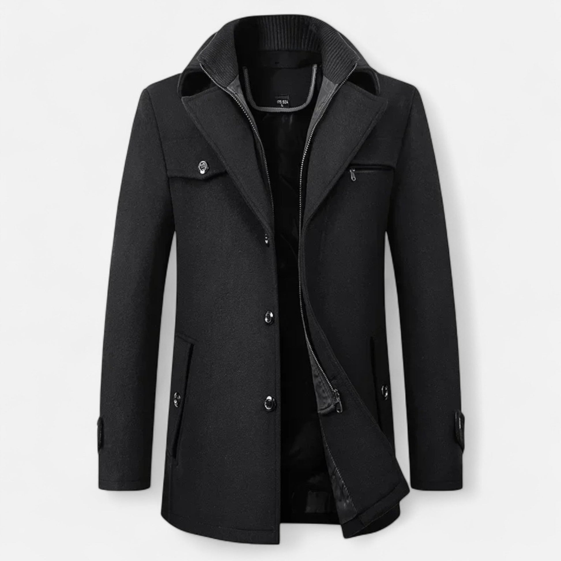 Marchmel | Trench Homme Laine Col Double Zippé
