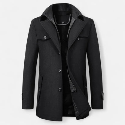Marchmel | Trench Homme Laine Col Double Zippé