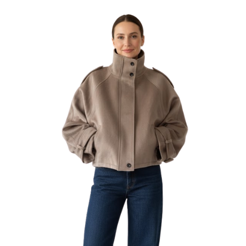Marchmel | Veste Femme Élégante en Laine à Col Montant