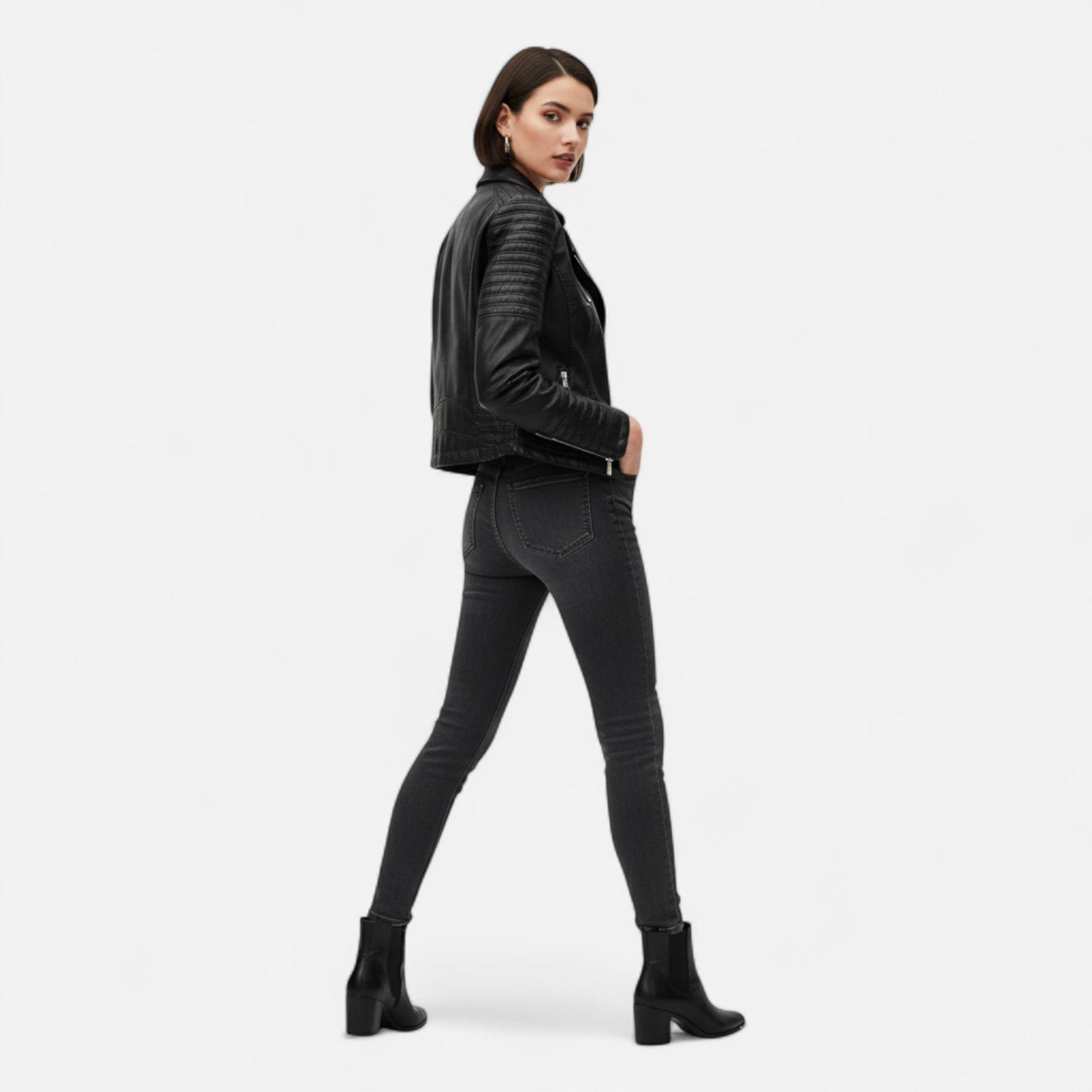 Marchmel | Veste Femme Intemporelle en Cuir Design Biker