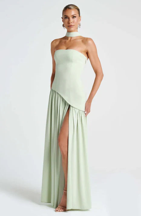 Marchmel | Abito lungo donna taglio senza spalline silhouette fluida