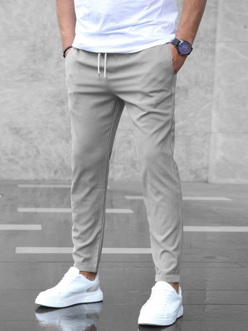 DAVID | PANTALONI CASUAL DI QUALITÀ LEGGERI A GAMBA DRITTA