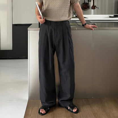 LOUIS | PANTALONI DI LINO A GAMBE LARGHE