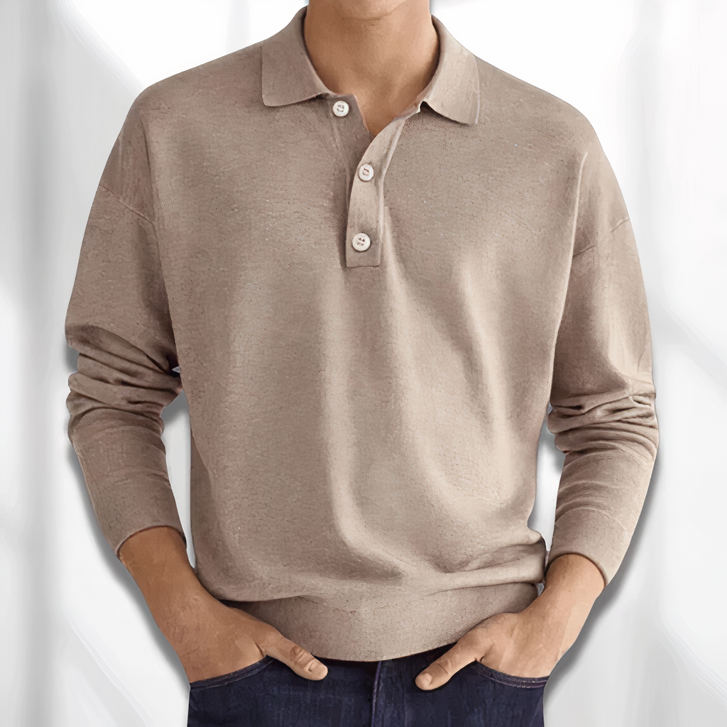 Marchmel | Homme Polo Manches Longues Élégant Automne