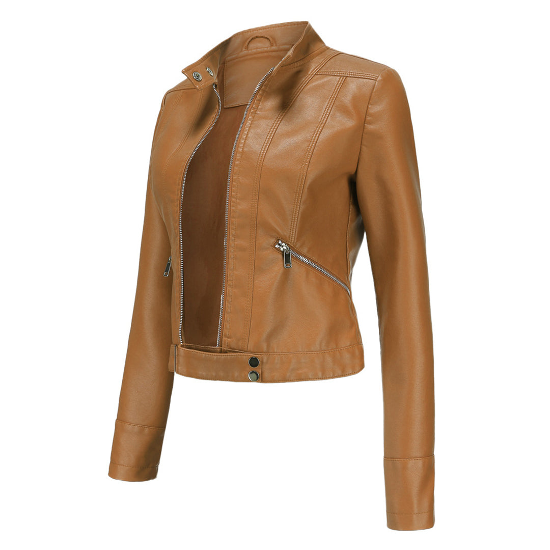 Marchmel | Femme Veste en Cuir Élégante Premium Marlene