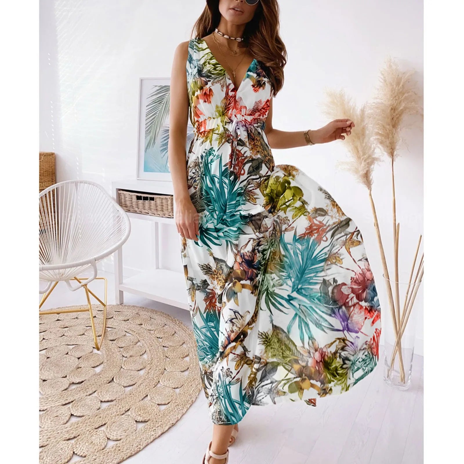 Marchmel | Femme Robe en Chiffon Éthéré