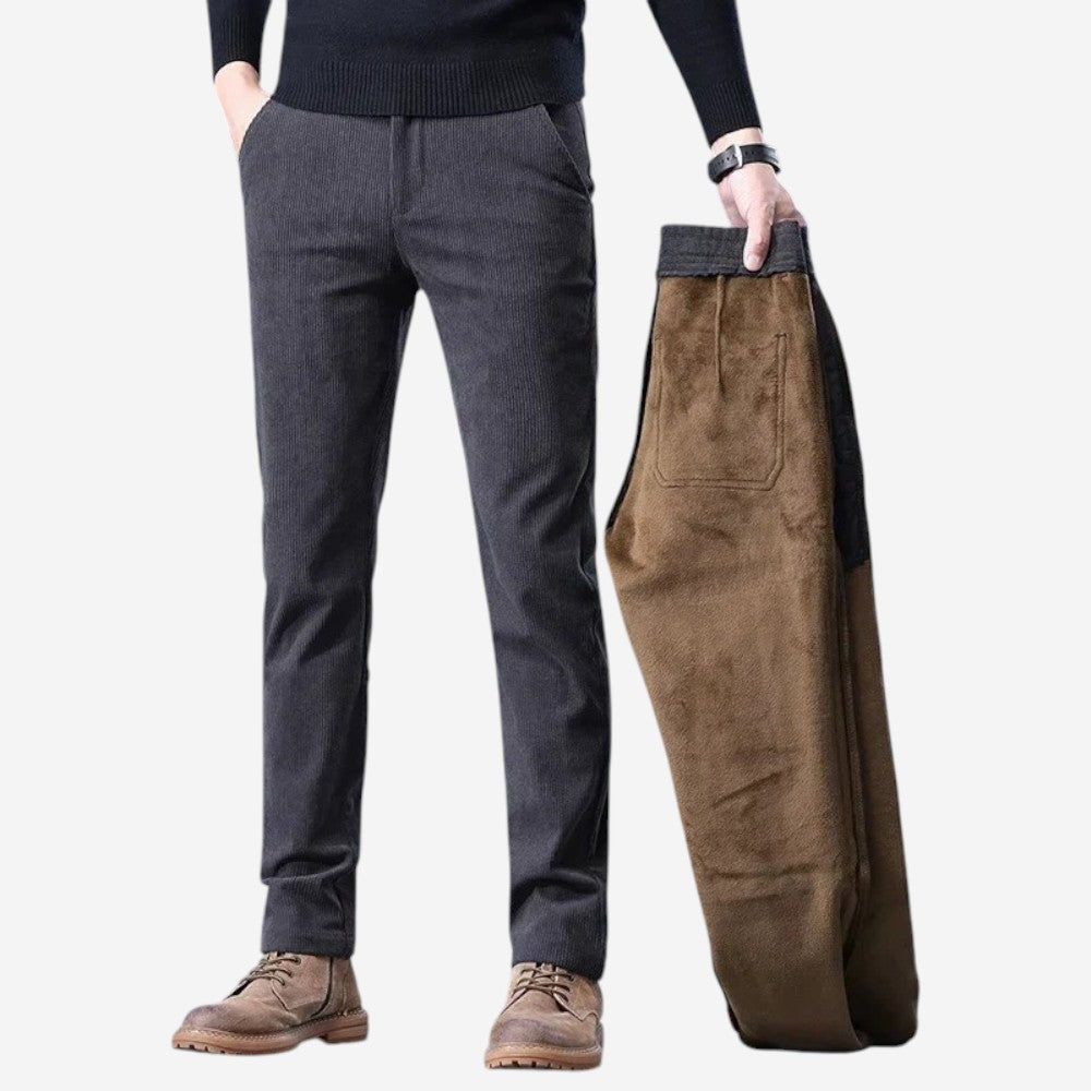 Marchmel | Homme Pantalon Velours Côtelé Doublure Polaire