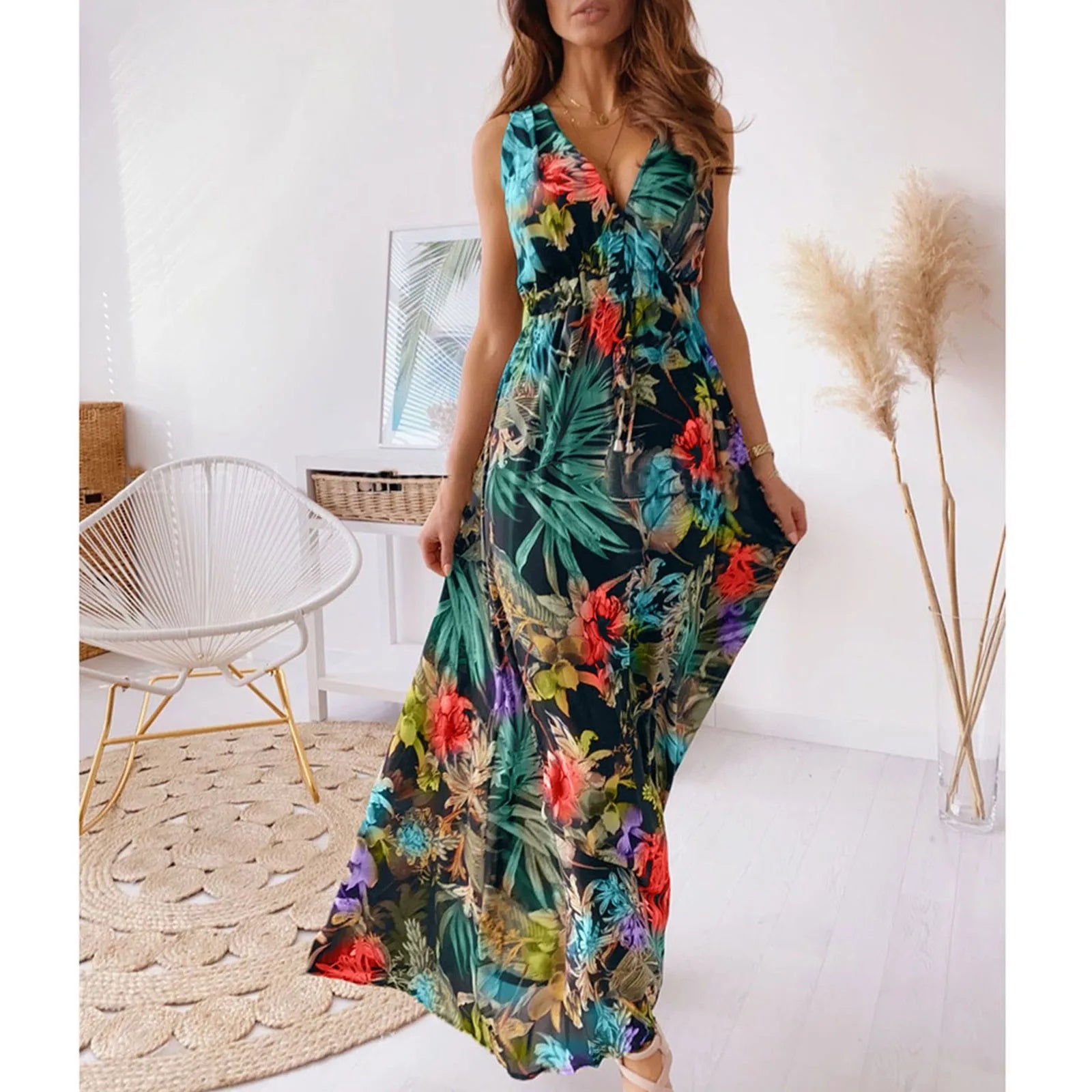 Marchmel | Femme Robe en Chiffon Éthéré