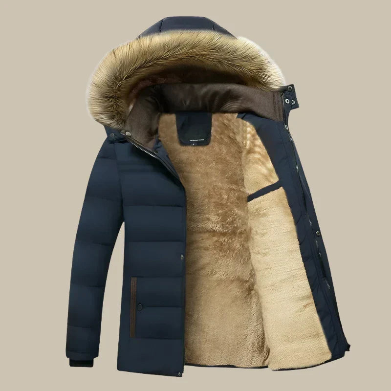 Marchmel | Homme Manteau Long Hiver Imperméable Doublé Polaire