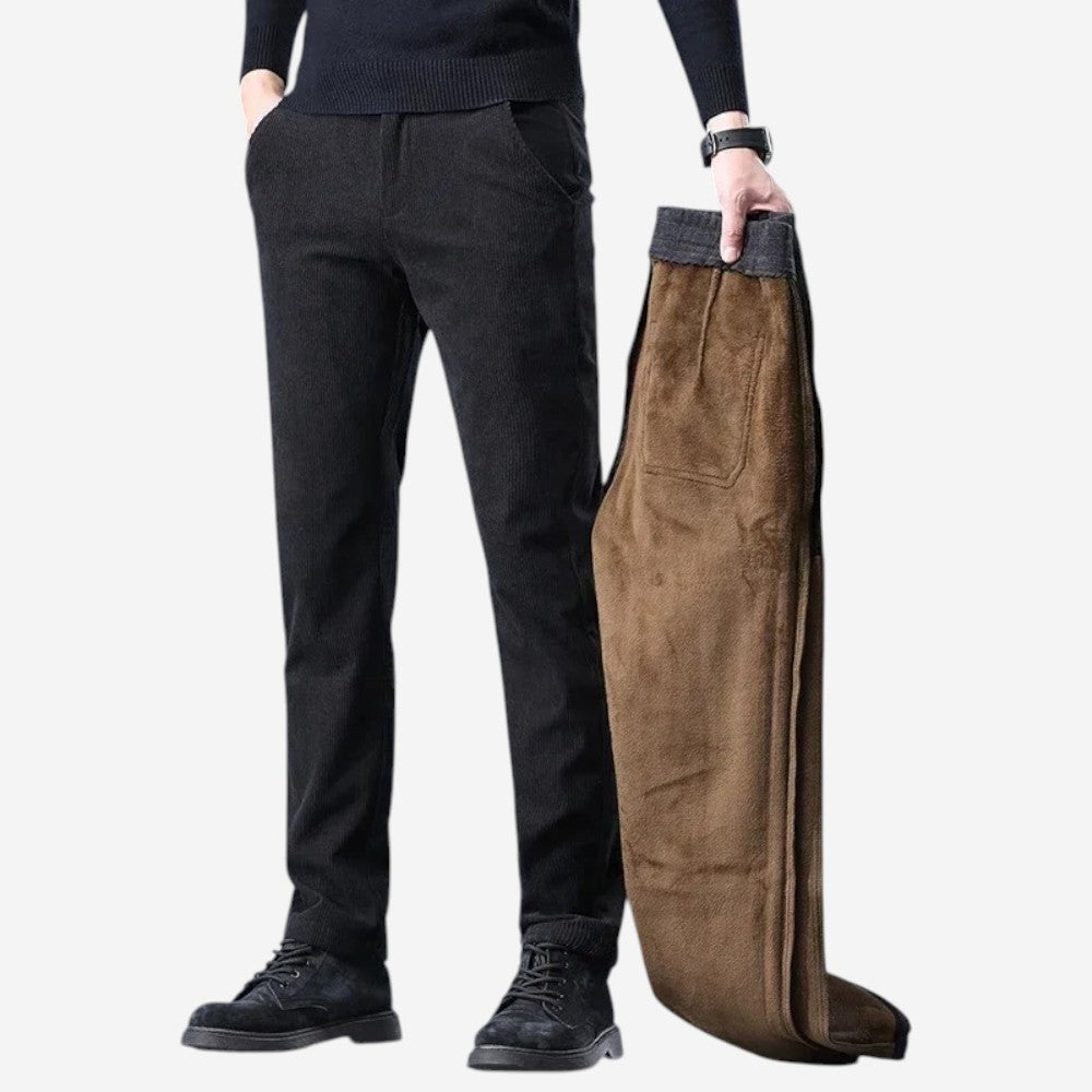 Marchmel | Homme Pantalon Velours Côtelé Doublure Polaire