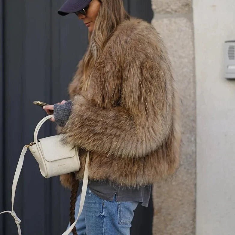 Marchmel | Femme Manteau Fourrure Douce Hiver