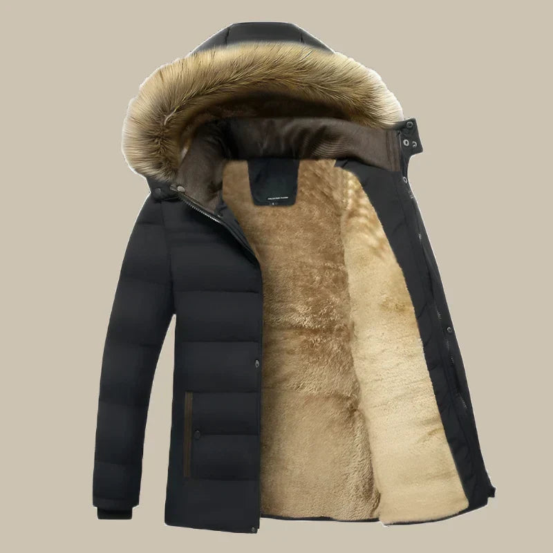 Marchmel | Homme Manteau Long Hiver Imperméable Doublé Polaire
