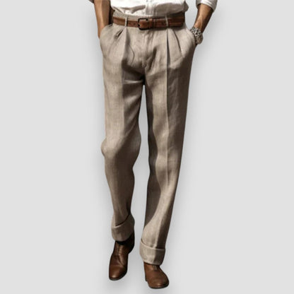 LÉONARD™ | PANTALONE CLASSICO IN LINO
