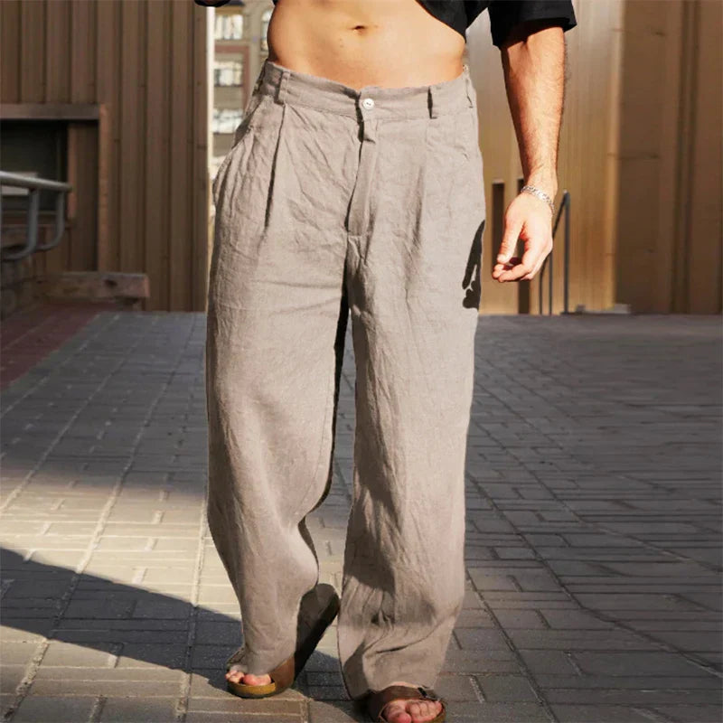 Marchmel | PANTALONS EN LIN À JAMBES LARGES