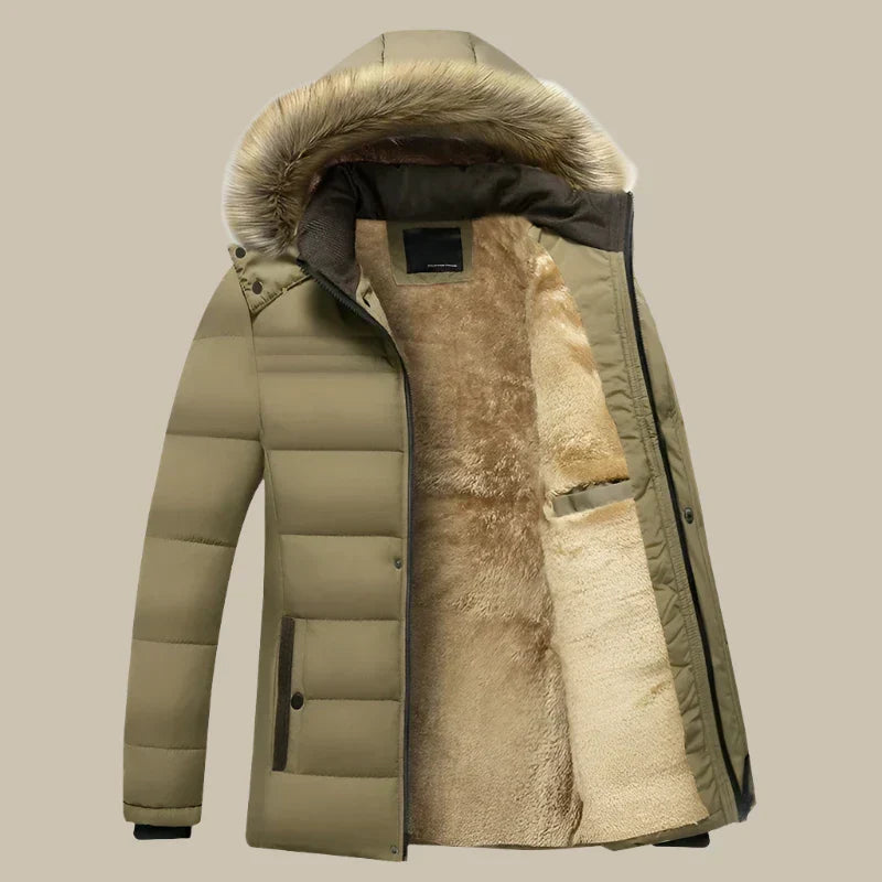 Marchmel | Homme Manteau Long Hiver Imperméable Doublé Polaire