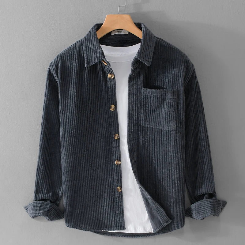 DUMONT LYON | CAMICIA IN VELLUTO COSTINATO