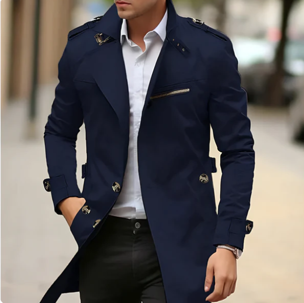 Marchmel | Pánský klasický elegantní trenčkot na podzim