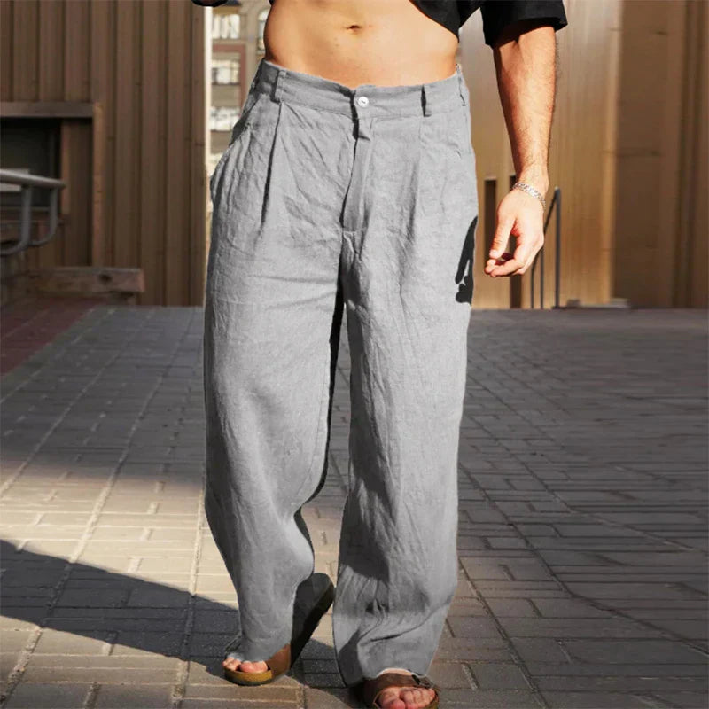 Marchmel | PANTALONS EN LIN À JAMBES LARGES