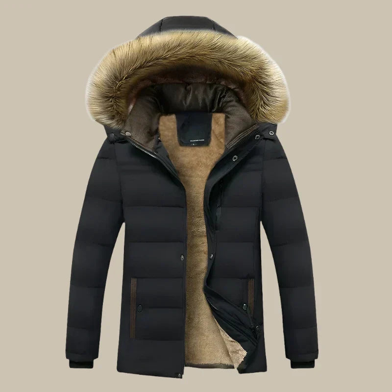 Marchmel | Homme Manteau Long Hiver Imperméable Doublé Polaire