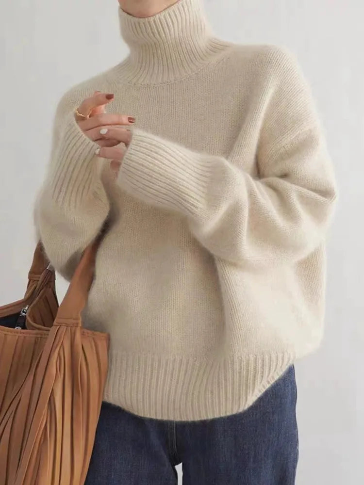 Marchmel | Femme Pull Col Roulé Cachemire Luxe Hiver Élégant