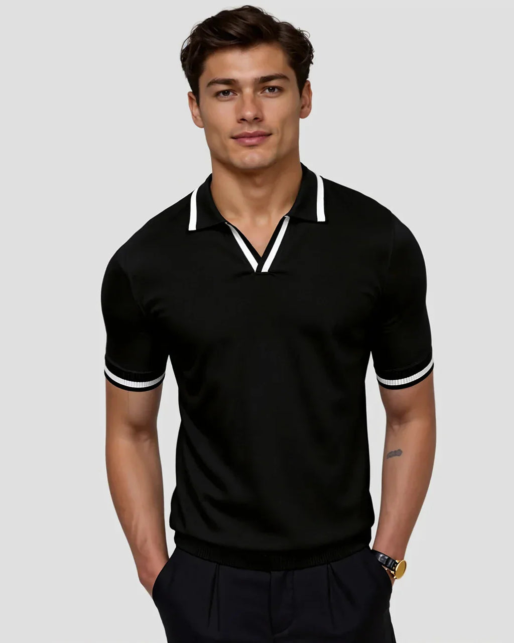 Marchmel | POLO SUR MESURE EN PIQUÉ AVEC DÉTAILS CONTRASTANTS