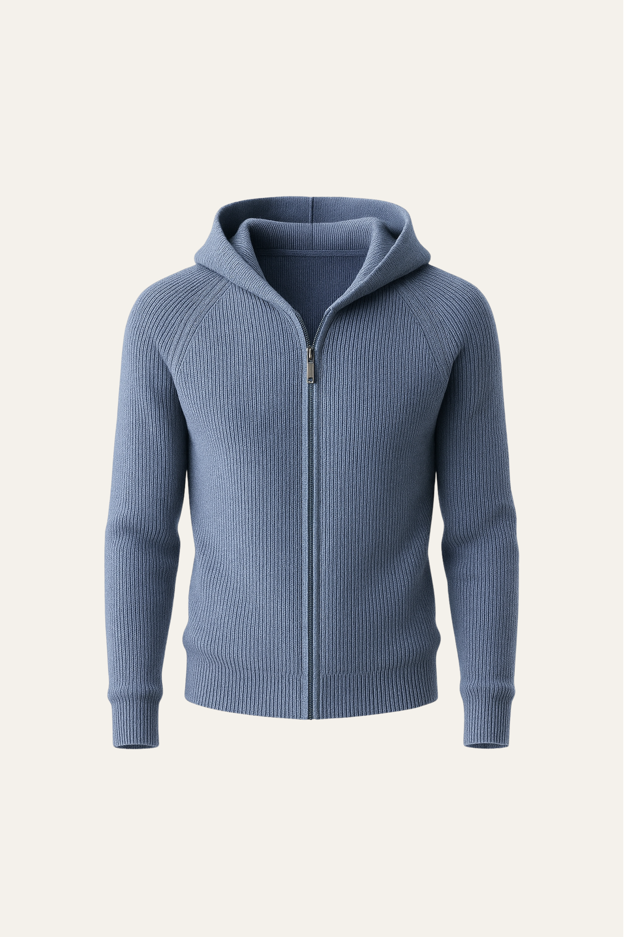 Hoodie en Tricot Câble Bleu Clair Siro
