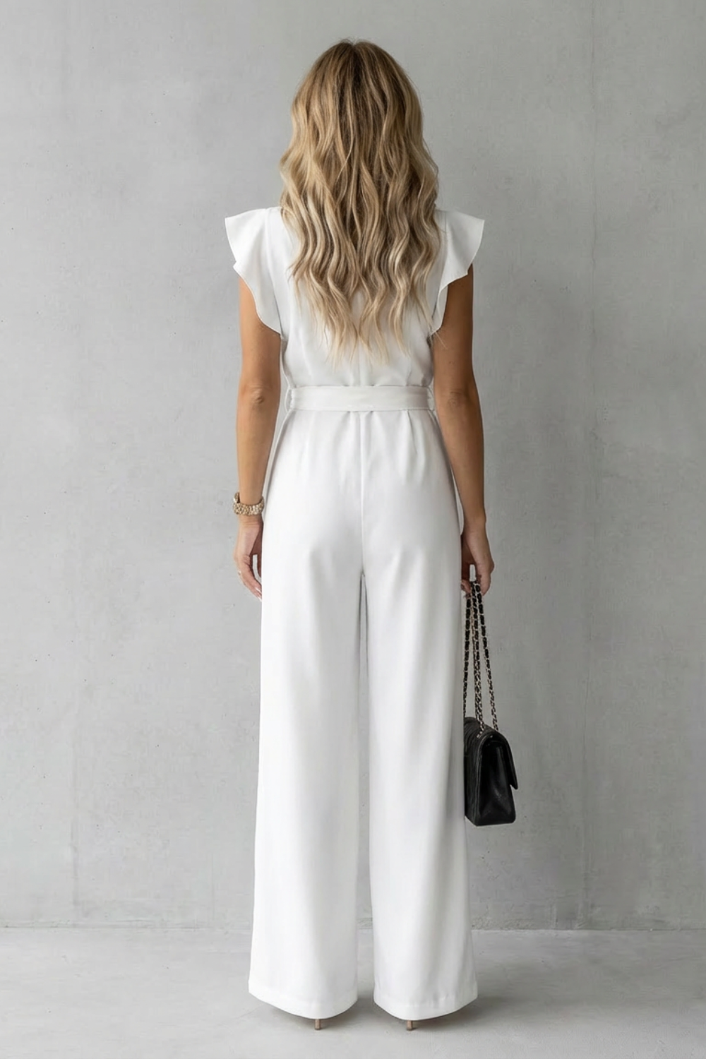 Marchmel | Femme Combinaison à manches volantes avec ceinture – Pantalon large