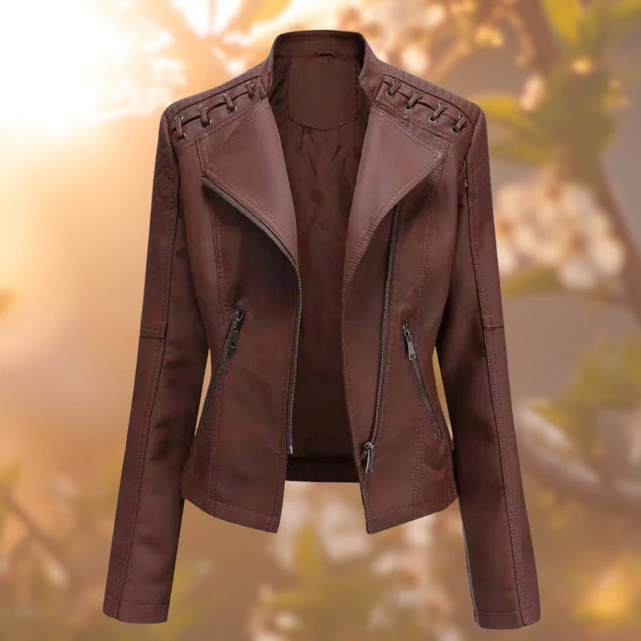 Marchmel | Femme Veste en Cuir Élégante Automne