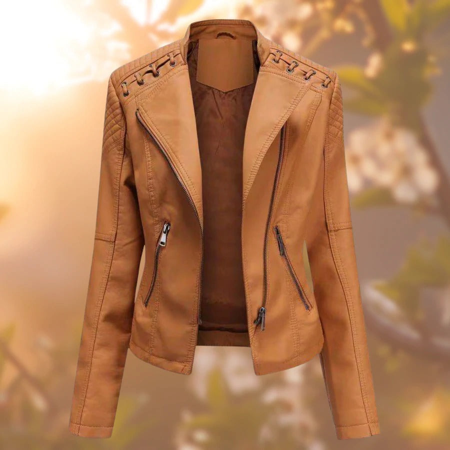 Marchmel | Femme Veste en Cuir Élégante Automne