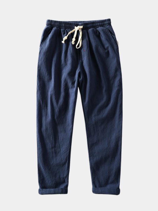 Pantaloni di lino a taglio comodo da uomo
