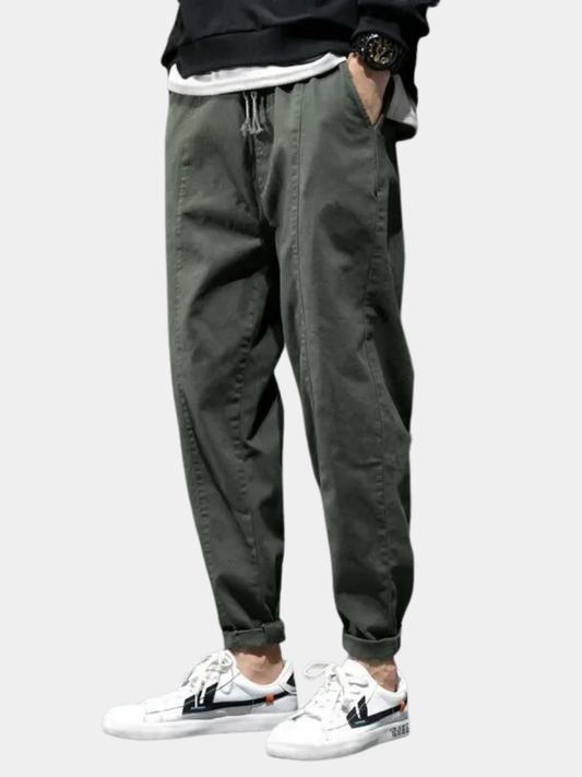 Pantaloni da corsa aderenti in cotone misto per uomo