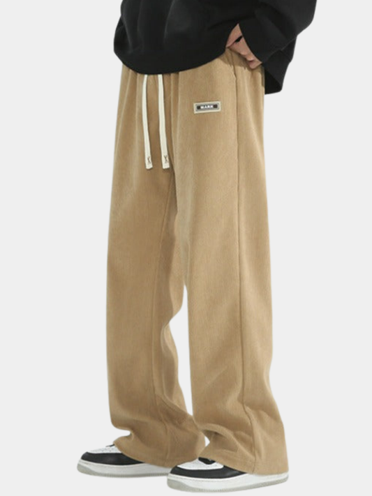 Pantaloni larghi in velluto a coste da uomo