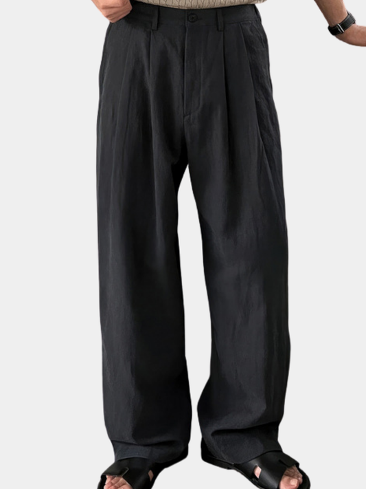 LOUIS | PANTALONI DI LINO A GAMBE LARGHE