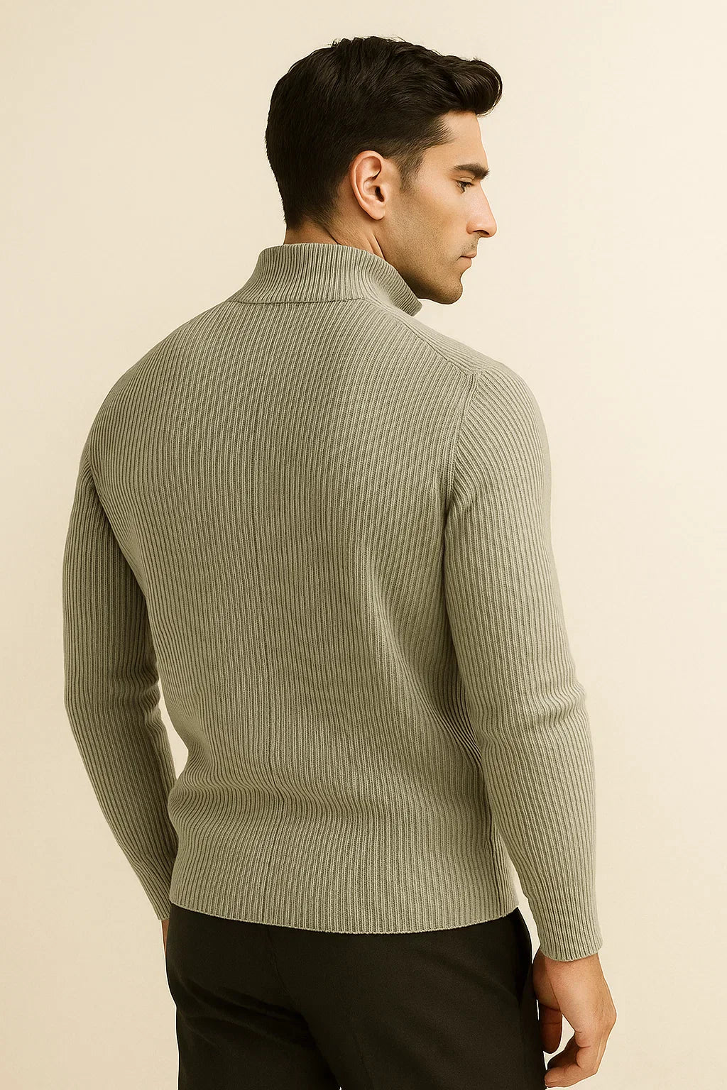 Cardigan en Cachemire Nobile Vert Gris
