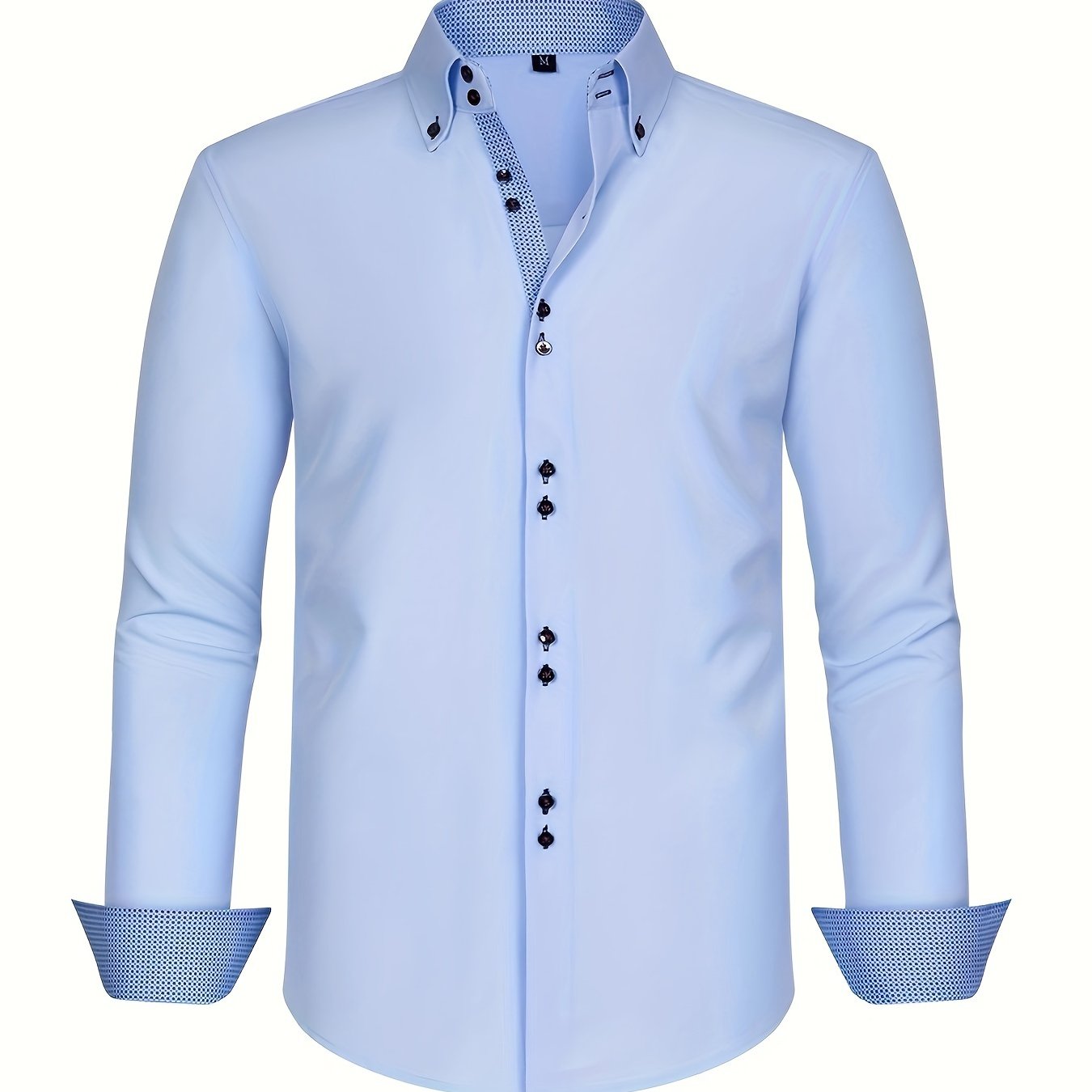 ALBERTO | CAMICIA ELEGANTE LEGGERA CON PARTICOLARI A CONTRASTO