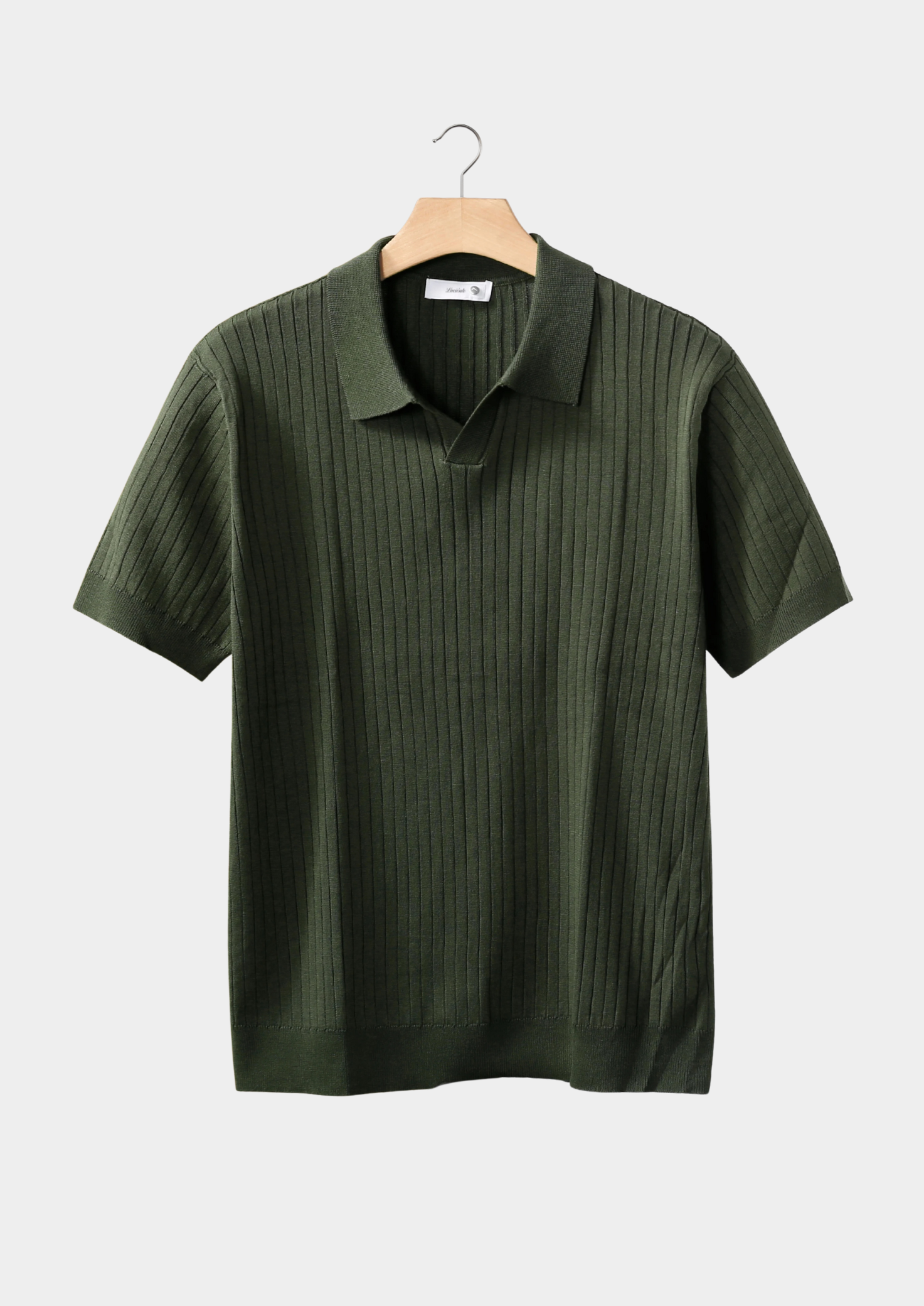 POLO OLIVA COSTINA SENZA BOTTONI