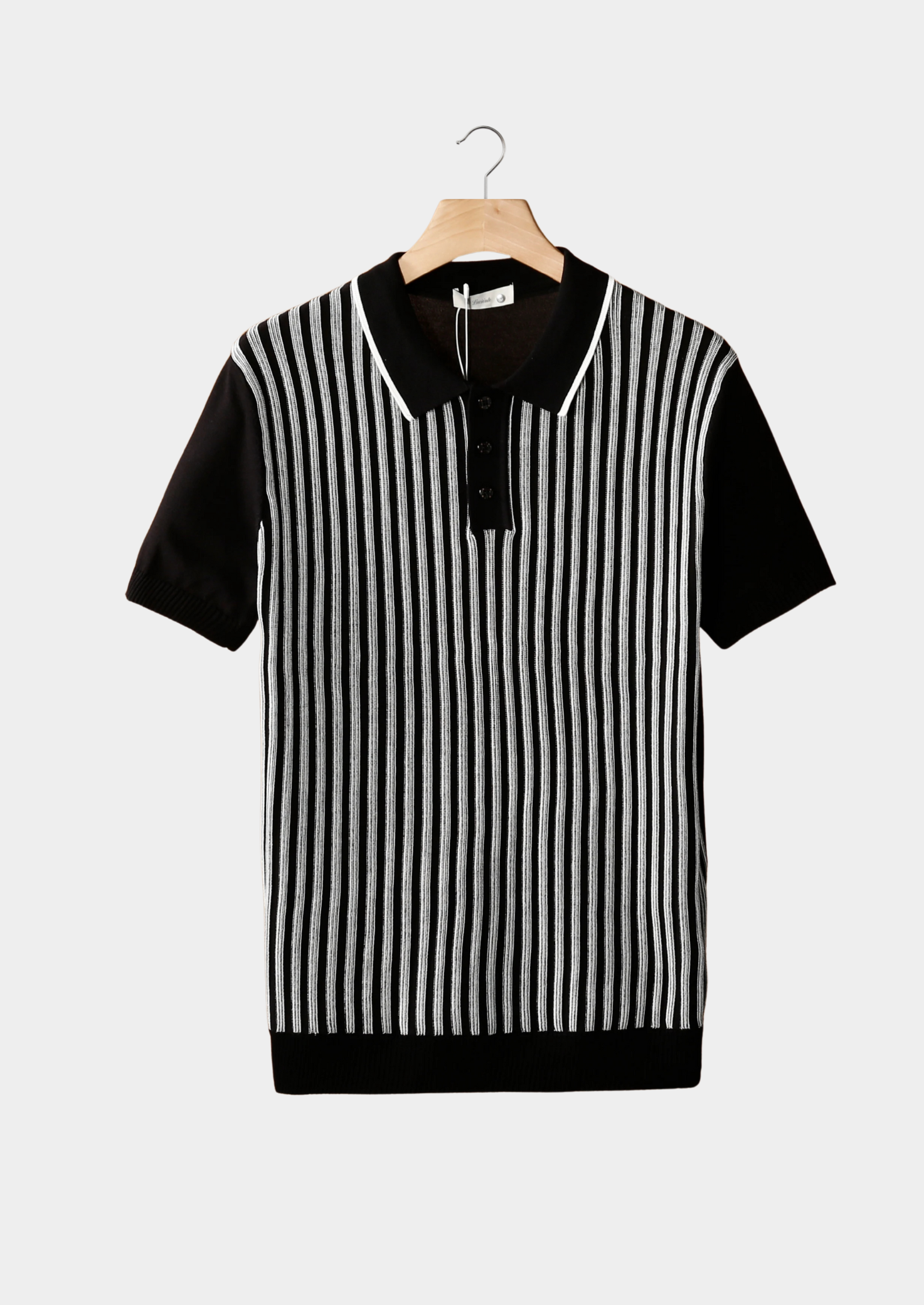 POLO A RIGHE VERTICALI NERE