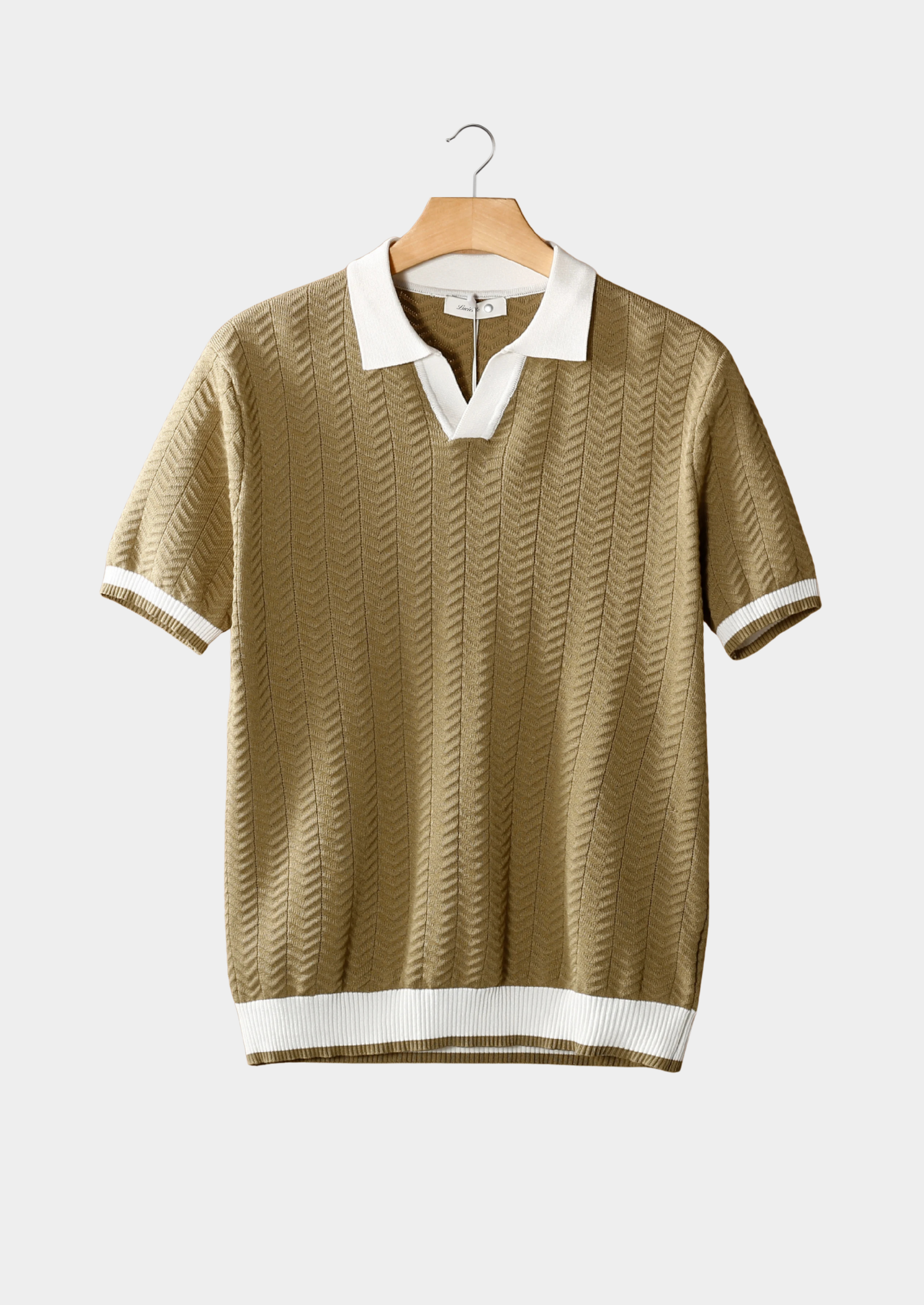 Marchmel | POLO TEXTURÉ CONTRASTÉ EN AMANDE