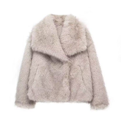 Manteau d’hiver en peluche pour femmes